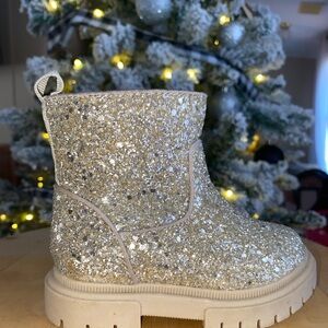 Cat & Jack Glittery Gold Toddler Girls Boots